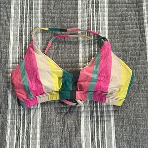 Hurley bikini top small striped